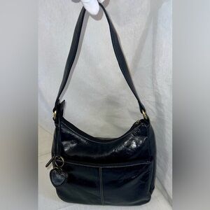 Aurielle Black Shoulder Bag with Heart Charm